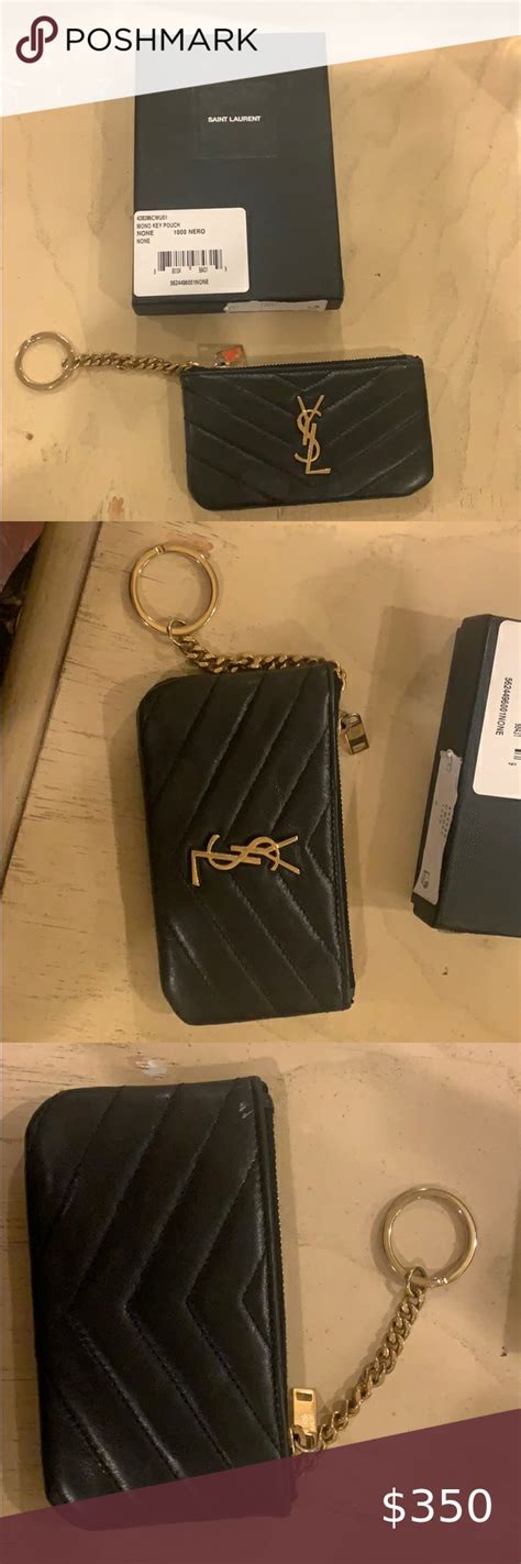 ysl card holder with keychain|YSL key wallet.